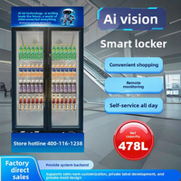 Máquina Expendedora Comercial de Bebidas y Snacks con Visión Dinámica y Tecnología IA, 8 Canales de Carga/10 Pisos, Pago Automático con Tarjeta de Crédito