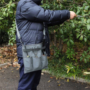 Waterproof Canvas <b>Garden</b> <b>Tool</b> Storage <b>Bag</b> Crossbody Shoulder <b>Bag</b> For Outdoor Use With Multiple Pockets And Durable Design - Product Image 1