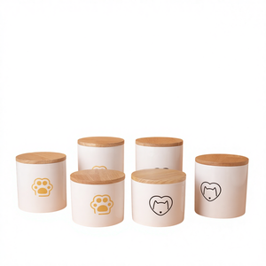 Hazır El Yapımı Seramik Evcil Hayvan Anıt Urnları Kedi Köpek Cenazeleri için Dekoratif Tasarımlı Mühürlü Küllük - Product Image 6