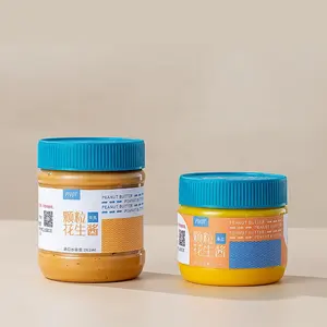 Confezione di marmellata di burro di arachidi trasparente per uso alimentare vasetti di salsa con coperchio barattolo di burro di arachidi