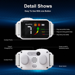 Vòng cổ chó thông minh tự động nhận diện AI, chống nước, sạc lại được, dụng cụ huấn luyện chó ngừng sủa với màn hình màu - Product Image 6