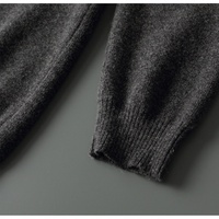 Ensemble de survêtement en laine mérinos 100% pour homme, avec logo personnalisé OEM, veste en tricot épaisse, pantalon, tenue en 2 pièces, costume en tricot d'hiver, pull