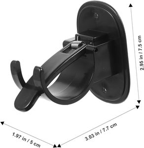 Novelty Easy-Glide Curved Curtain <b>Hooks</b> Multifunctional Spring Clamp Bracket for Kitchen Bathroom Use Plastic Metal Material - Product Image 2