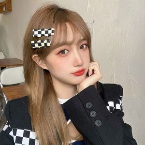 格纹夹子微笑鸭嘴发卡熊发夹不折皱头发醋酸大大的自由无皱褶无弯曲发夹 - Product Image 5