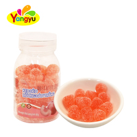 Sugar Coated Gummy Candy Peach Grape Fruit Flavor Soft Candy