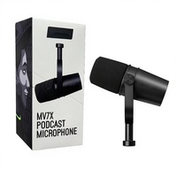 Microphone dynamique de studio MV7X omnidirectionnel avec suppression du bruit, USB XLR filaire, microphone professionnel pour ordinateur pour le streaming