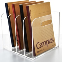 Organisateur de fichiers en acrylique transparent personnalisé, support de bureau pour documents et magazines, plateau à lettres multi-niveaux, support de rangement pour le bureau