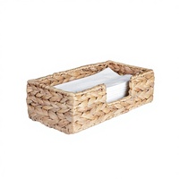 Paniers de rangement durables faits à la main en jacinthe d'eau et jonc de mer pour organiser le bureau, le salon et la chambre