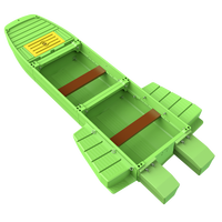 Bateau pliant modulaire en plastique léger, prêt pour le toit de voiture, épaissi, robuste, écologique, recyclable, grande capacité de rangement pour le nettoyage des réservoirs
