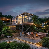 Hôtel conteneur de luxe extensible, cabine préfabriquée importée de Chine, fabriquée en panneaux sandwich bois-acier