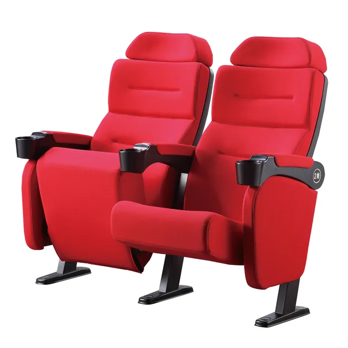 Silla de conferencia para reuniones, asientos de teatro para muebles de cine en 3D, asiento plegable, muebles comerciales de cine VIP