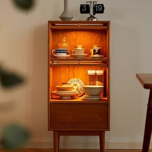 Spring <b>Sideboard</b> Cherry Wood Small Standing Cabinet With 2 Compartments Living Room Storage Drawer Cabinet - Product Image 4