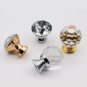 Verre Boutons En Cristal <span class=keywords><strong>Pour</strong></span> Commodes Tiroirs Armoires De Cuisine Moderne de Matériel de la Accessoires De Meubles Poignées - Product Image 1