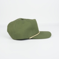 Reach CE Fabrikant Vintage Groene Katoenen 5-Panel Onbestructureerde Pet met Aangepaste Geborduurde Logo Baseball Cap voor Heren