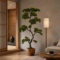 Plantes artificielles YM, cèdres et piniers artificiels, décoration de jardin intérieur/extérieur, aménagement paysager, bonsaï, décoration durable en plastique et bois artificiel
