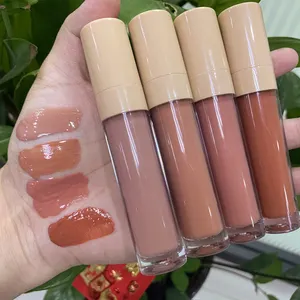 Two-Day Shipping Custom Logo Moisture Lipgloss Nude Vegan Glossy Clear Liquid Lipstick Private Label Big Wand Lip Gloss