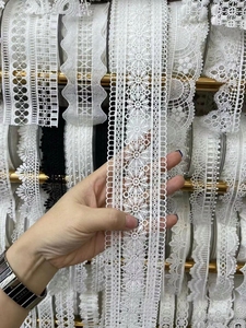 Passamaneria in pizzo bianco idrosolubile, passamaneria in cotone, <span class=keywords><strong>guipure</strong></span> in poliestere - Product Image 6