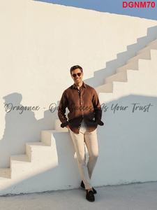 Camisas de manga larga para hombre, informales, a la moda, venta al por mayor, camisas de manga larga para hombre, camisa con cuello vuelto, tela fresca elástica hermosa - Product Image 4