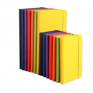 Multi-Color Organizer/Planner PU Leather <b>Rubber</b> Band A5 Hardcover 100 <b>Sheets</b> for Handwritten Business Use Customizable Printing - Product Image 1