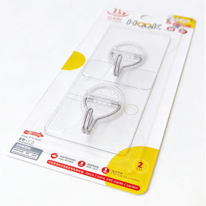 Crochet mural auto-adhésif en plastique transparent OEM Bailiwang pour porte, salle de bain, pot de fleurs, sac - Product Image 2