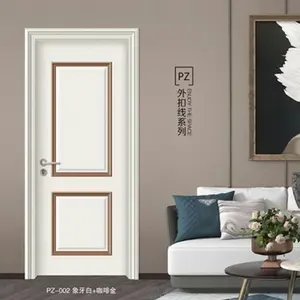 Pintu Lipat Pvc Harga Murah untuk Rumah Modern Kaca Buram Depan Keamanan Pintu Eksterior untuk Villa