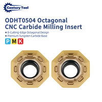 Plaquette de fraisage octogonale en carbure Odht0504 à 8 tranchants, revêtement PVD, pour usinage CNC de l'acier, de l'acier inoxydable et de l'acier moulé, OEM