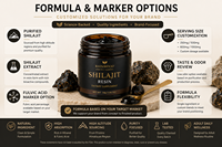 Complément Purifié de Shilajit Testé pour les Métaux Lourds Rainwood OEM avec COA Disponible
