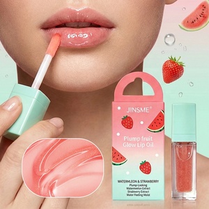 Aceite Labial con Extracto de Frutas OEM - Plump Glow, Hidratante Labial con Sensación Acuosa, Humectante para Piel Seca, Iluminador 7g JINSME FC-031 - Product Image 1