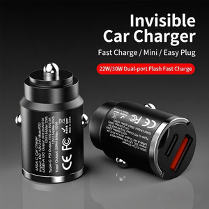 Chargeur <span class=keywords><strong>de</strong></span> voiture 100W mini tout métal double USB-C et PD QC, charge rapide pour téléphone et ordinateur <span class=keywords><strong>portable</strong></span>, adaptateur allume-cigare - Product Image 2