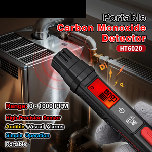 Détecteur <span class=keywords><strong>de</strong></span> <span class=keywords><strong>monoxyde</strong></span> <span class=keywords><strong>de</strong></span> <span class=keywords><strong>carbone</strong></span> <span class=keywords><strong>professionnel</strong></span> HT6020, compteur <span class=keywords><strong>de</strong></span> CO portable, 0-1000PPM, haute précision, alarme sonore et affichage - Product Image 2