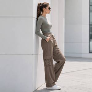 <span class=keywords><strong>Pantalon</strong></span> cargo <span class=keywords><strong>léger</strong></span> 125 GSM pour <span class=keywords><strong>femme</strong></span>, séchage rapide, idéal pour le sport et la course, personnalisable avec logo – Vente en gros - Product Image 3