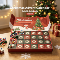 Calendrier de l'avent de Noël personnalisé, jouets pour enfants, boîtes cadeaux de beauté, compte à rebours de Noël, 24 jours