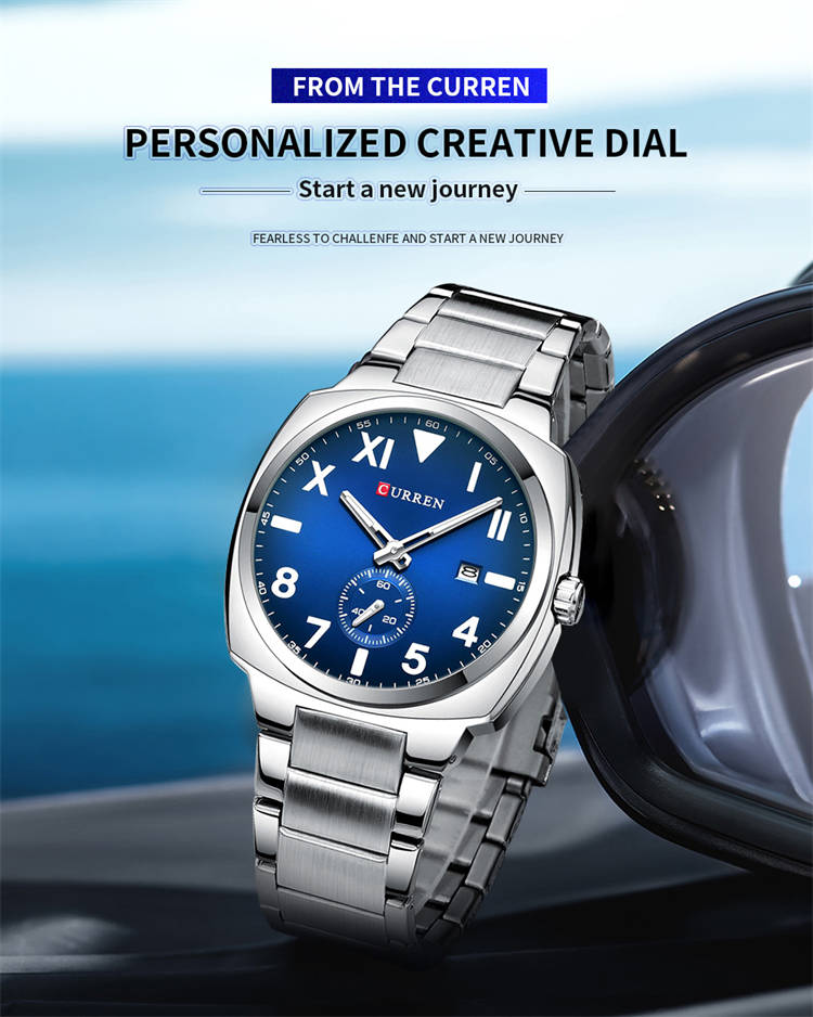 Curren 8472 Men's Quartz Watch with Stainless Steel Band