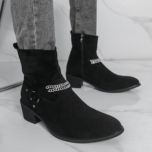 Botas de Tobillo Casuales y Cómodas de Cuero Genuino a la Moda 2026, Botas de Hombre de Alta Gama - Product Image 1