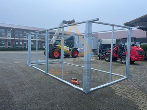 Écurie à chevaux économique et facile à installer, structure galvanisée pour l'extérieur, boxes à chevaux mobiles, abri pour chevaux avec toit - Product Image 6