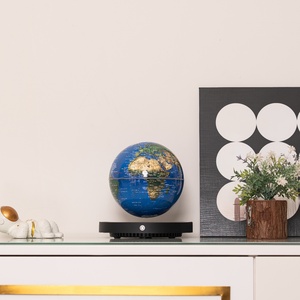 360° Spinning Magnetic Levitating Globe <b>Lamp</b> Touch Control Floating World Map Night Light For <b>Office</b> Home Decoration - Product Image 5