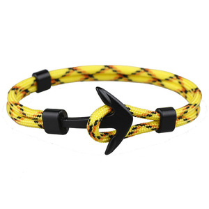 European and American Trend Ship Anchor Man's <b>Bracelet</b> Polyester <b>Rope</b> <b>Bracelet</b> Jewelry Foreign Trade Charm <b>Bracelet</b> - Product Image 3