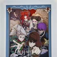 Lampe LED Wincent 3D en papier découpé, boîte à lumière, personnage d'anime, lampe de nuit, diorama superposé, cadre décoratif pour la maison, cadeau créatif