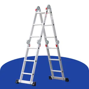 Foldable easy store aluminum designer portable double sided 3 step ladder for home attic