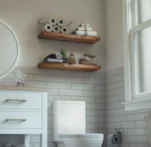 New FSC Custom Farmhouse Set 2 <strong>Grey</strong> <strong>Shelves</strong> Wooden Handcrafted Rustic Wood Wall <strong>Floating</strong> <strong>Shelf</strong> - Product Image 5