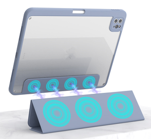 Étui de tablette en cuir avec clavier magnétique résistant aux chocs, fonction veille/réveil pour <span class=keywords><strong>iPad</strong></span> <span class=keywords><strong>Pro</strong></span>/Air 11/13 10e/11e génération - Product Image 1