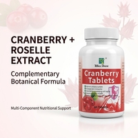 Comprimés de canneberge avec extrait de roselle et mélange d'antioxydants - Complément alimentaire à base de plantes pour le soutien de la bien-être