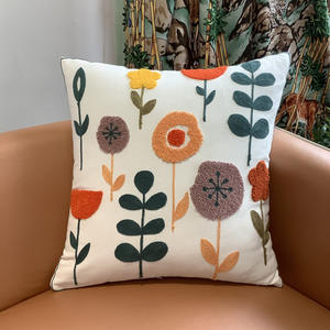 Nuove <span class=keywords><strong>federe</strong></span> in stile ricamato con graziosi disegni di uccelli e fiori - Product Image 2