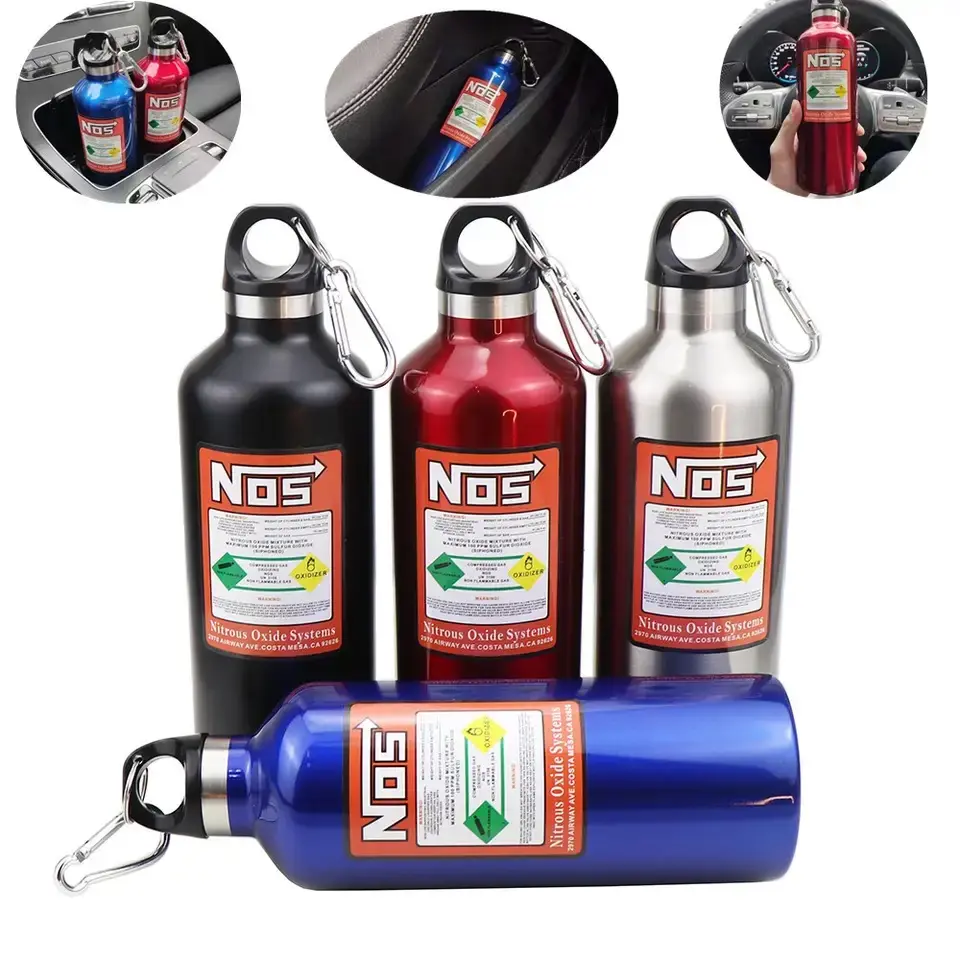 Botella de nitrógeno NOS para modificación de coche, olla de aislamiento de acero inoxidable, regalo para fanáticos de las carreras, 500ml