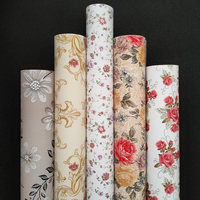 Autocollants muraux en vinyle PVC 3D lavables et autocollants, fleurs, papiers peints