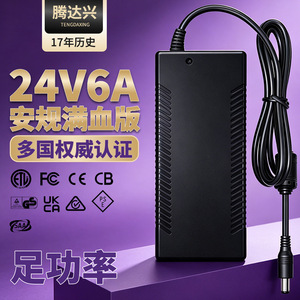 Tengdaxing 24V 6A <b>Power</b> <b>Adapter</b> 150W Universal DC Output Outdoor Energy Storage Robot <b>Supply</b> - Product Image 1