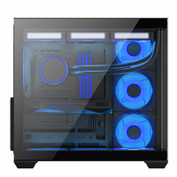 Boîtier PC Gaming AntarcChill OEM Full View en Verre Trempé Double USB3.0 Mid-Tower ATX, Châssis Serveur pour Ordinateur