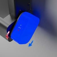 Système de douche vert brossé de luxe avec mitigeur chaud/froid et cascade murale pour salle de bain