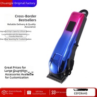 Tondeuse à cheveux professionnelle brossée sur mesure 7500 tr/min pour barbier, autonomie longue durée 220 min, avec 4 peignes limiteurs