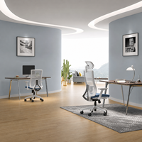 Chaises de bureau ergonomiques à dossier haut SK9 blanches avec appui-tête et soutien lombaire réglables, chaise en tissu Ice Silk pour la vente en gros